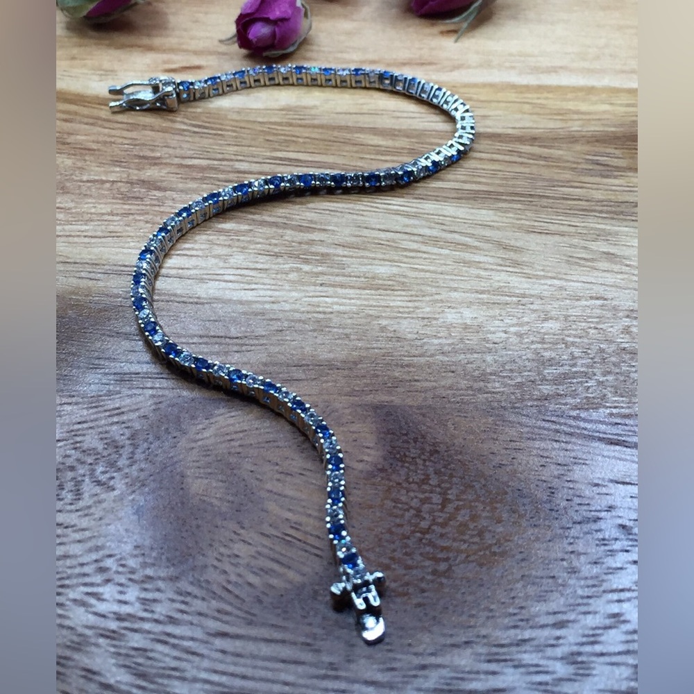 Tennis Bracelet (Sterling silver and cubic zirconia)